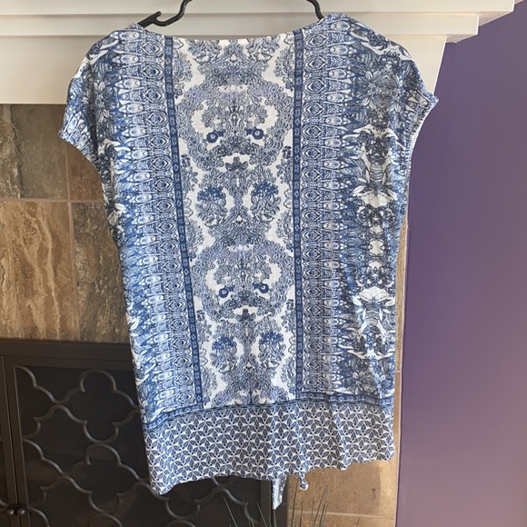 Lucky Brand Tie Front Top Shirt - Picture 5 of 7